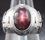 Кольцо cо звездчатым рубином 10,55 карата Золото