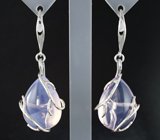 Серьги с лавандовыми аметистами 34,52 карата