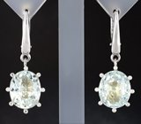 Комплект с аквамаринами 16,3 карата и муассанитами 