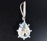 Комплект с аквамаринами 16,3 карата и муассанитами 