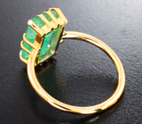 Золотое кольцо с уральским изумрудом 3,67 карата Золото