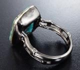 Серебряное кольцо с бирюзой с включниями пирита Серебро 925
