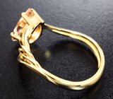 Золотое кольцо с морганитом редкой огранки 1,59 карата