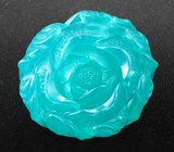 Брошь/кулон с резным амазонитом 87,86 карата, апатитами и бриллиантами