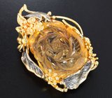 Кулон с резным цитрином 49,65 карата