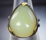 Серебряное кольцо с пастельно-желтым опалом Серебро 925