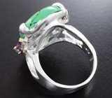 Серебряное кольцо с говлитом и аметистами Серебро 925