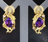 Комплект с аметистами 7,32 карата