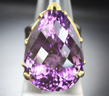 Серебряное кольцо с крупным аметистом Серебро 925