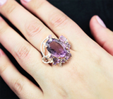 Серебряное кольцо с аметистами Серебро 925