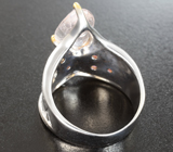 Серебряное кольцо с морганитом и розовыми сапфирами Серебро 925