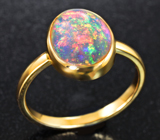 Золотое кольцо с топовым эфиопским опалом 2,02 карата