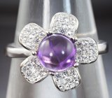 Прелестный серебряный комплект с аметистами