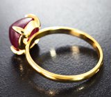 Золотое кольцо с рубином 4,22 карата Золото