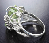 Кольцо с зеленым бериллом 9,67 карата Серебро 925