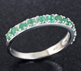Великолепное серебряное кольцо с изумрудами Серебро 925
