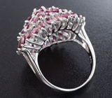 Эффектное крупное серебряное кольцо с родолитами Серебро 925