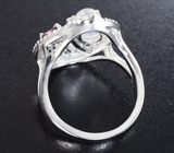 Великолепный серебряный комплект с лунным камнем и родолитами Серебро 925