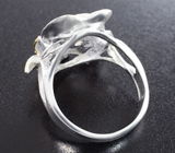 Серебряное кольцо с родолитами и персиковым турмалином Серебро 925
