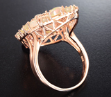 Роскошное серебряное кольцо с кристаллическими эфиопскими опалами Серебро 925