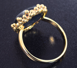 Золотое кольцо c крупным звездчатым сапфиром 9,25 карата Золото