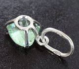 Кулон с мятно-зеленым турмалином редкой огранки 2,13 карата