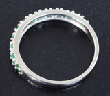 Элегантное серебряное кольцо с изумрудами Серебро 925
