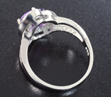 Изящное серебряное кольцо с уругвайским аметистом Серебро 925
