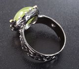 Серебряное кольцо c зеленым сфеном Серебро 925