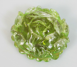 Резной зеленый турмалин 23,66 карата 