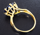 Золотое кольцо с ярким ограненным черным опалом 3,07 карата Золото