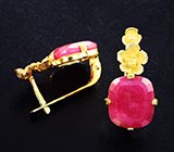 Серьги с родонитами 10,37 карата