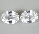 Подвесы с бецветными цирконами 2,55 карата