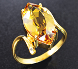 Золотое кольцо с насыщенно-медовым гелиодором 4,28 карата
