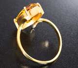 Золотое кольцо с насыщенно-медовым гелиодором 4,28 карата