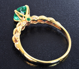 Золотое кольцо с уральскими изумрудами 0,93 карата и бриллиантами! Топовые характеристики Золото