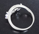 Замечательное серебряное кольцо с танзанитами