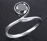 Кольцо с черным бриллиантом 1,38 карата