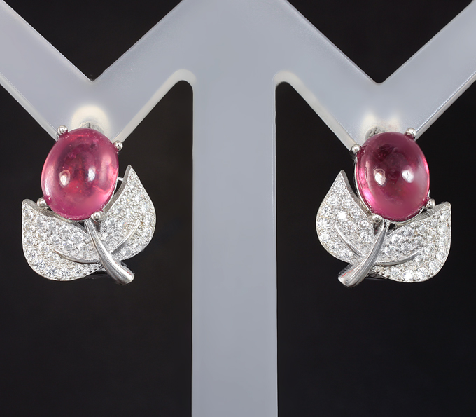 Чудесные серебряные серьги с рубинами