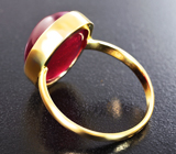 Золотое кольцо с крупным рубином 17,96 карата Золото