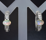 Стильный серебряный комплект с кристаллическими эфиопскими опалами Серебро 925