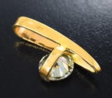 Золотой кулон с бесцветным муассанитом топовой огранки 1,8 карата Золото