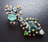 Кулон с грандидьеритом 1,08 карата, параиба турмалином 0,46 карата, аквамарином, апатитом, цирконом и цаворитами