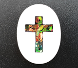 Мозаика из аммолита в агате 28,12 карата 