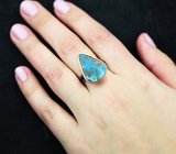 Серебряное кольцо с бирюзой с включениями пирита Серебро 925