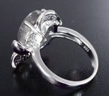 Эффектное серебряное кольцо с лабрадоритом Серебро 925