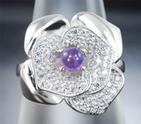 Прелестный серебряный комплект с аметистами