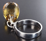 Золотое кольцо с массивным бриолетом цитрина 22,82 карата Золото