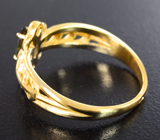 Золотое кольцо с уральским александритом высоких характеристик 0,25 карата Золото