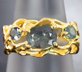 Золотое кольцо с уральскими александритами 1,44 карата Золото